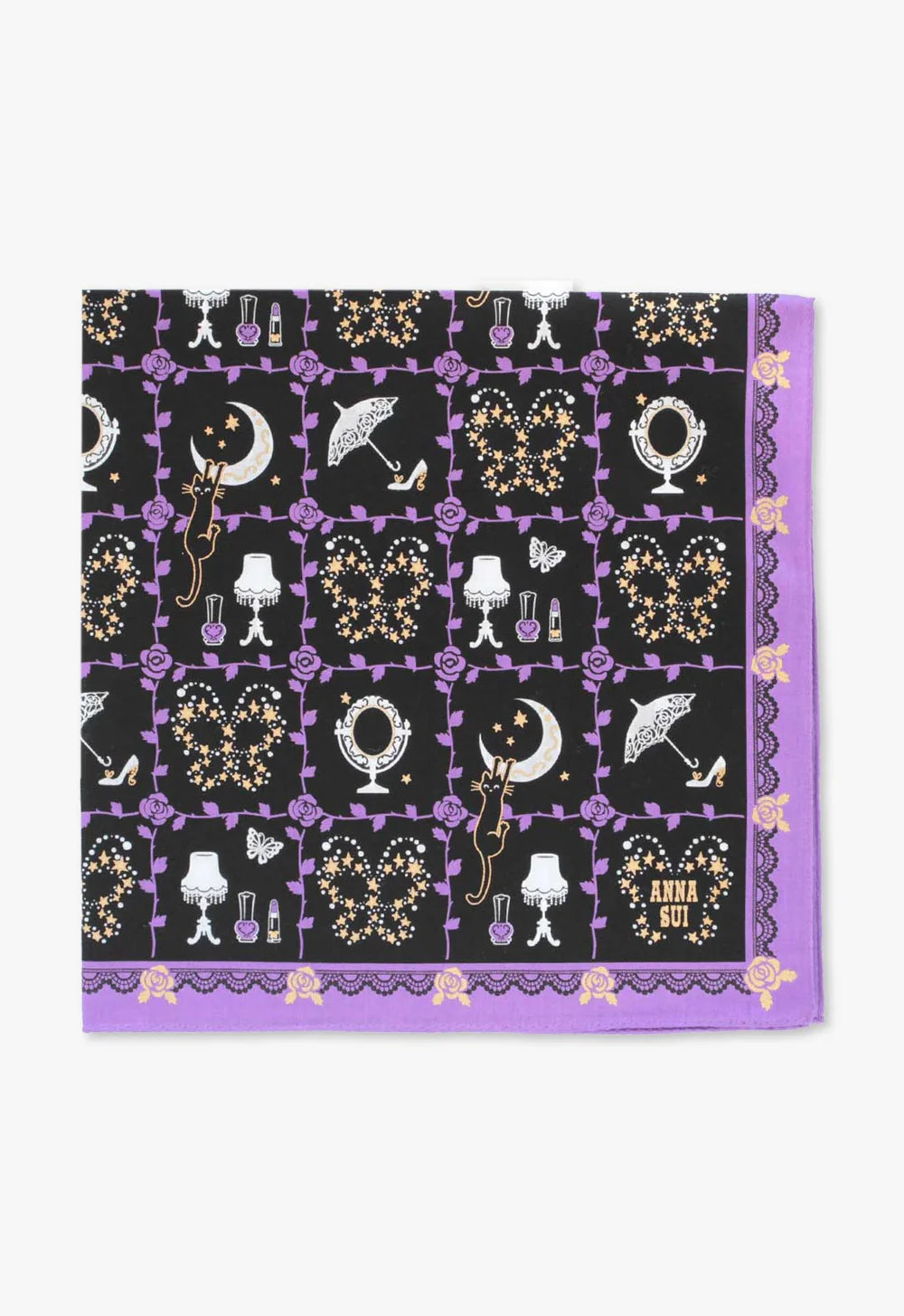 Rose Vine Decor Handkerchief - Anna Sui Sale