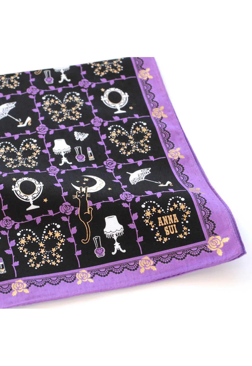 Rose Vine Decor Handkerchief - Anna Sui Sale