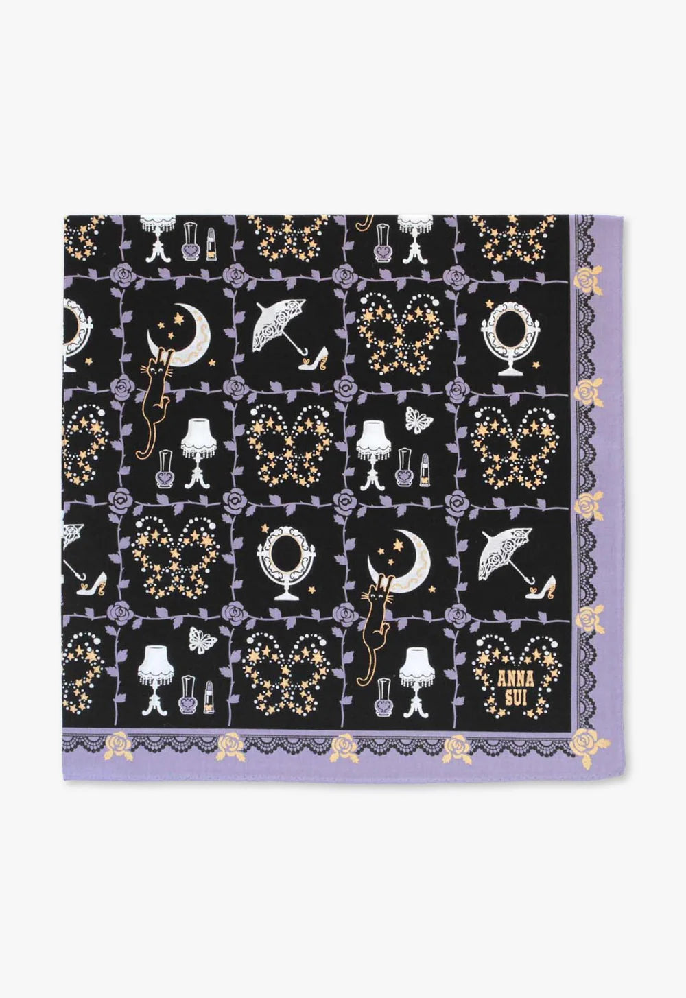 Rose Vine Decor Handkerchief - Anna Sui Sale