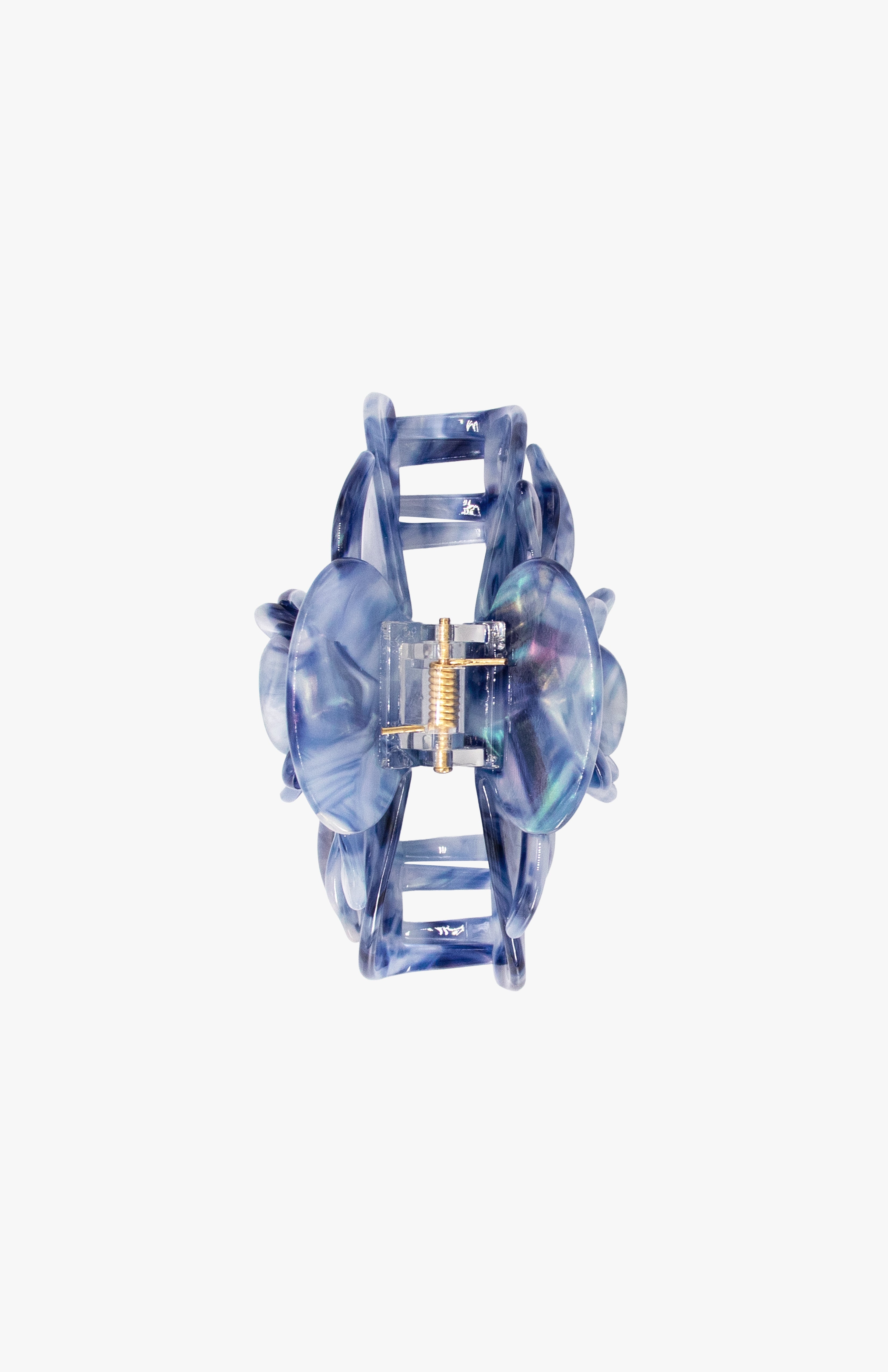 Rose Petal Bar Large Jaw Clip- Blue - Anna Sui Sale