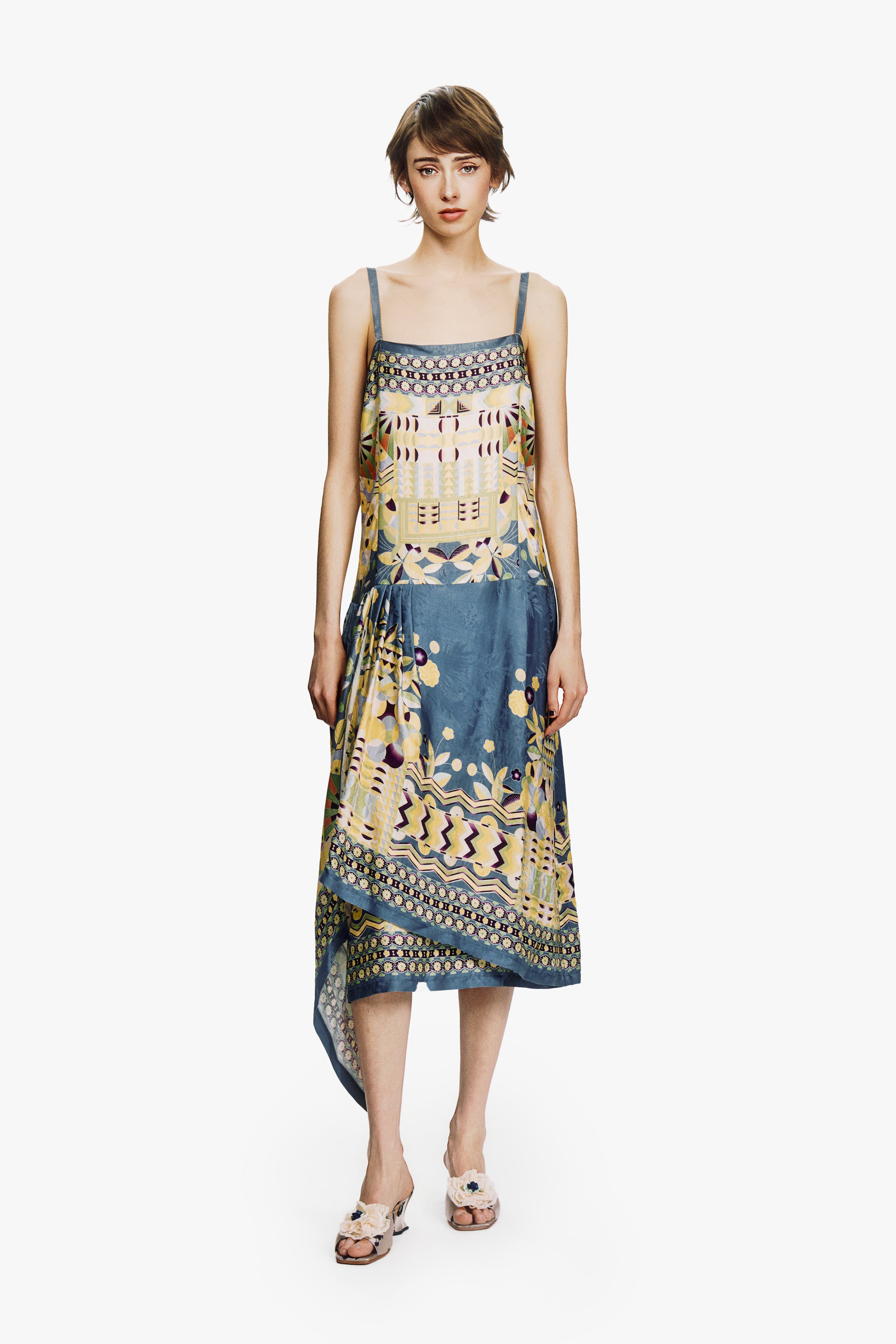 Pueblo Deco Border Dress - Anna Sui Discount