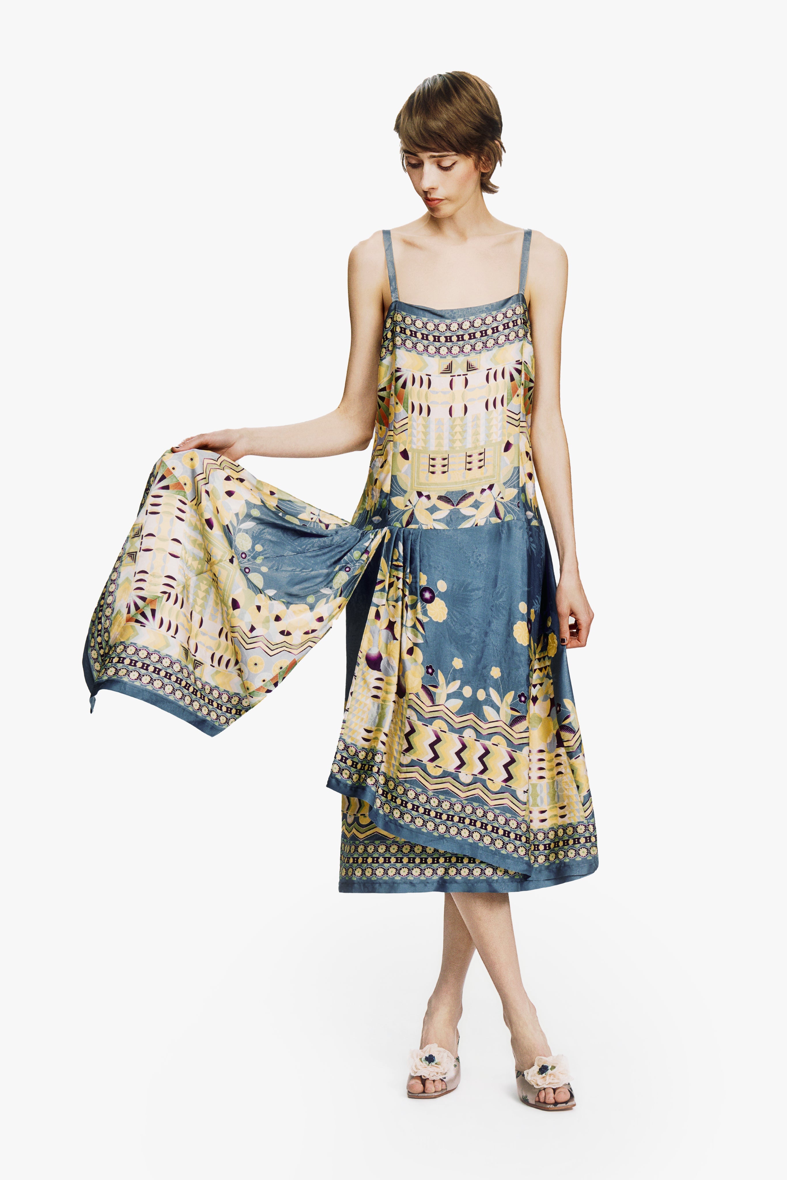 Pueblo Deco Border Dress - Anna Sui Discount