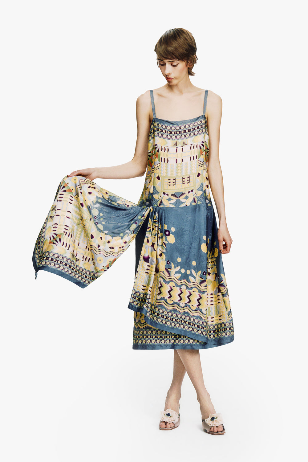 Pueblo Deco Border Dress - Anna Sui Discount