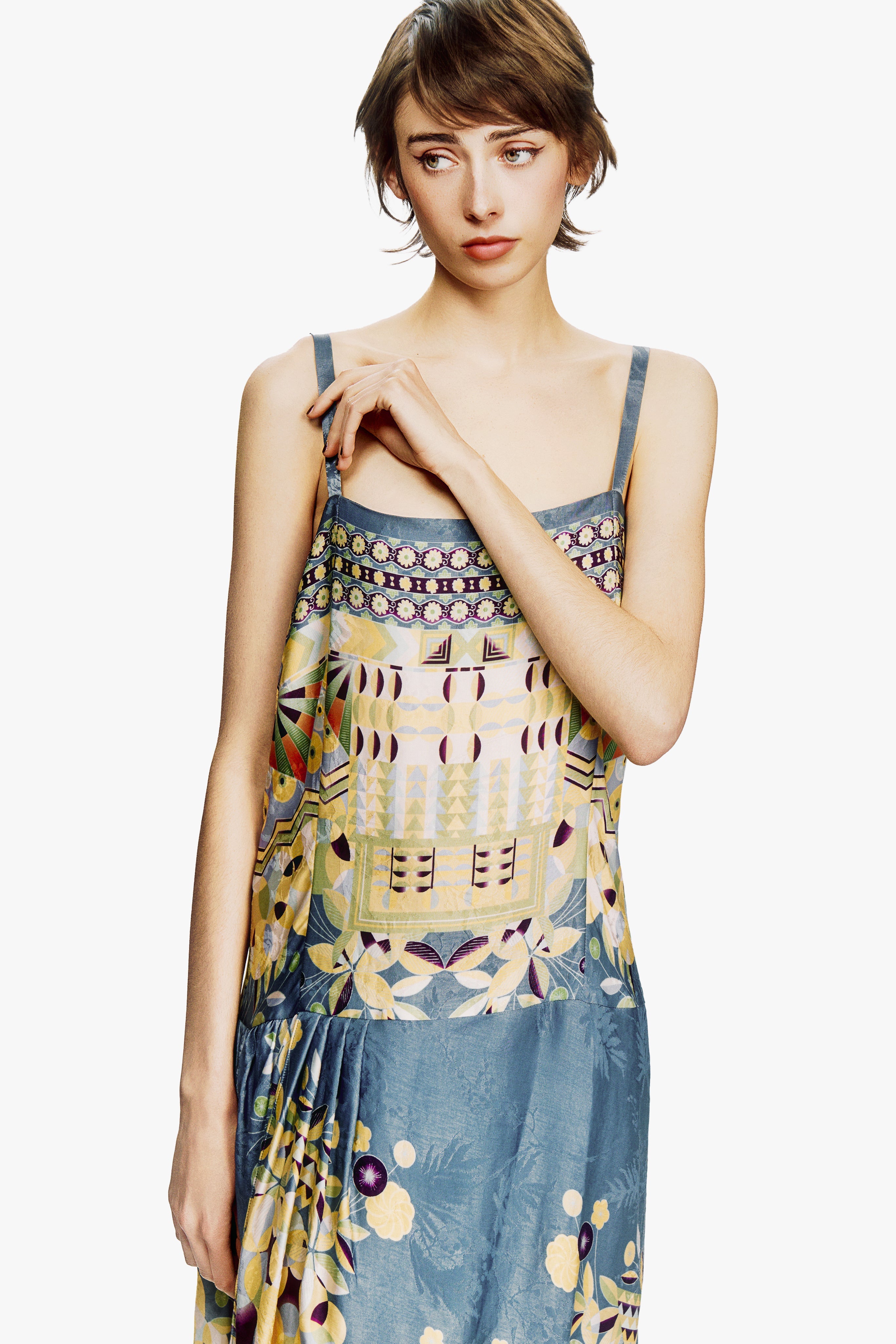 Pueblo Deco Border Dress - Anna Sui Discount