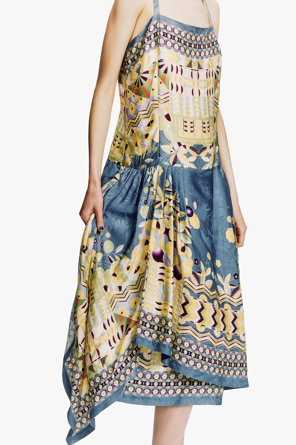 Pueblo Deco Border Dress - Anna Sui Discount