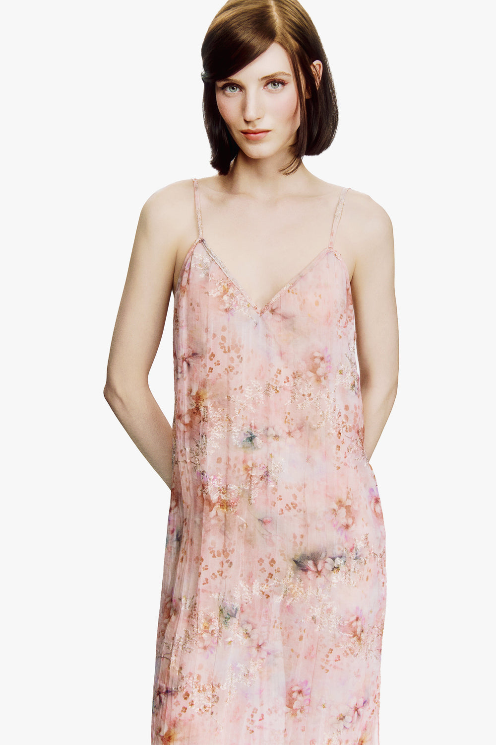 Oasis Blooms Slip Dress- Blush - Anna Sui Discount