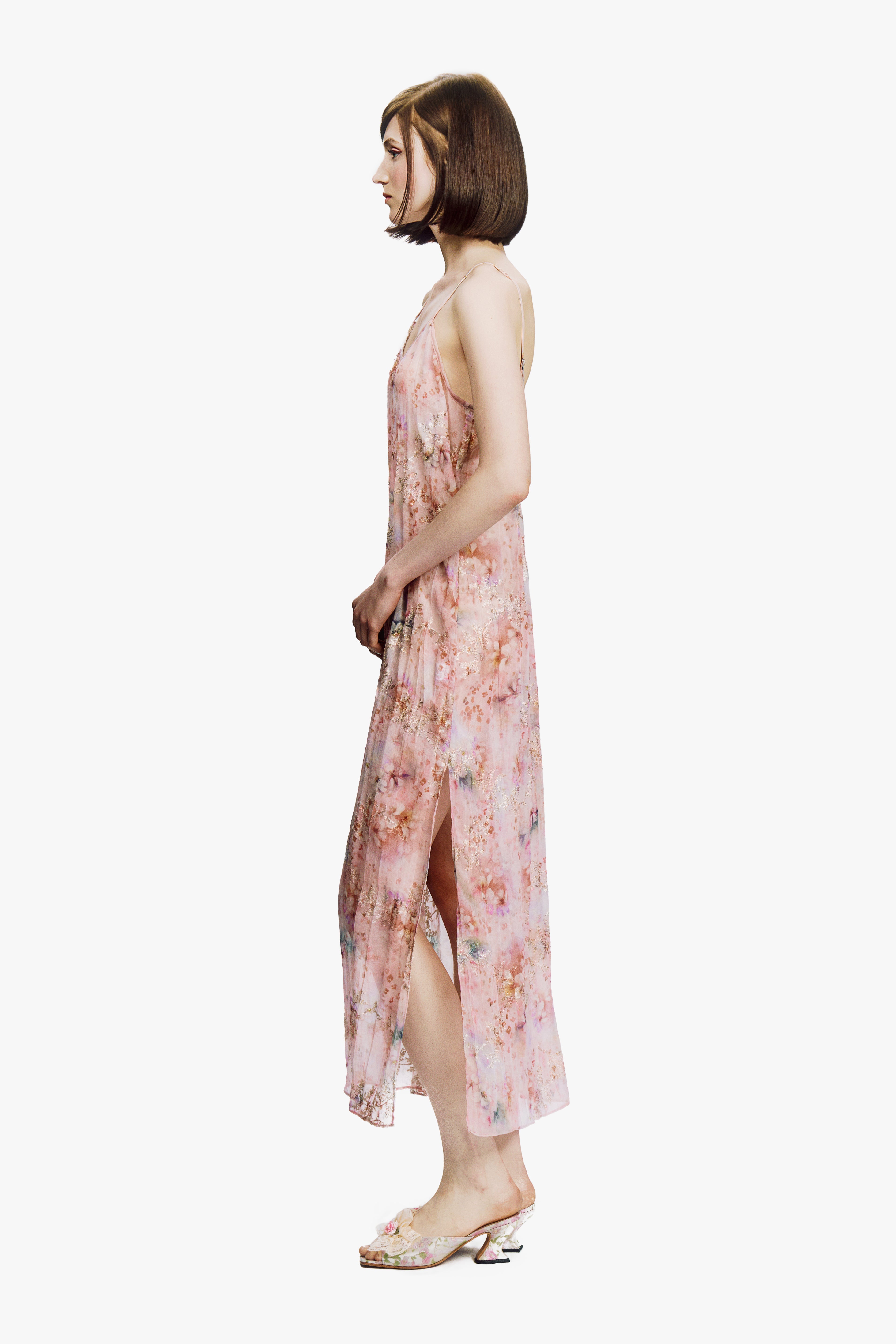 Oasis Blooms Slip Dress- Blush - Anna Sui Discount