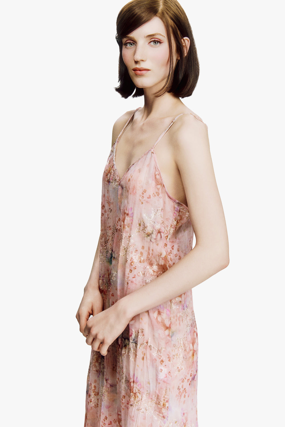 Oasis Blooms Slip Dress- Blush - Anna Sui Discount