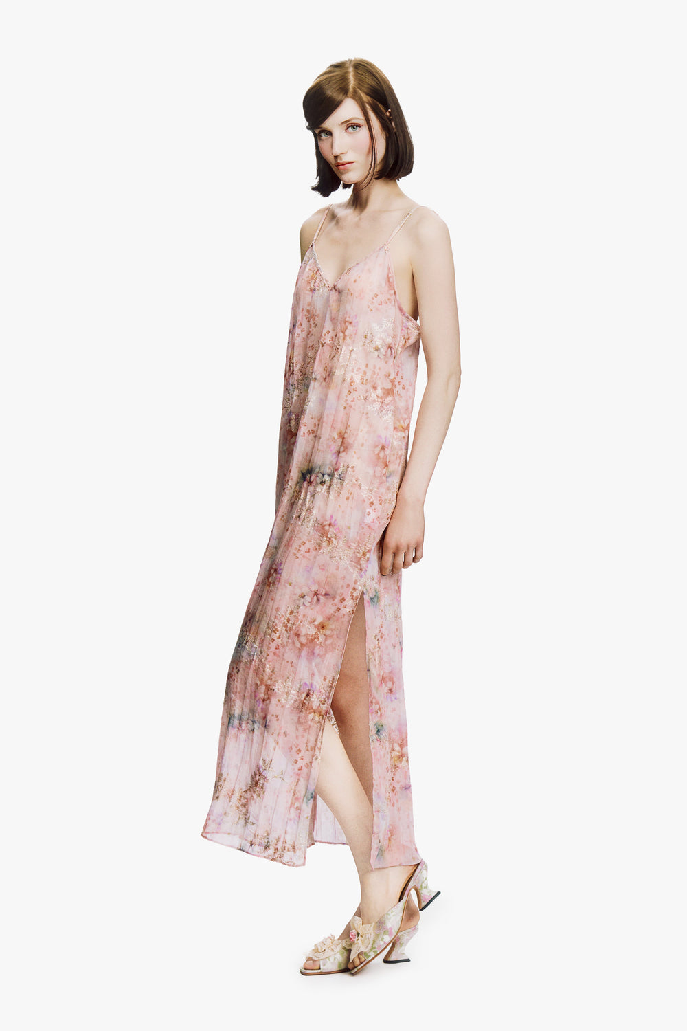 Oasis Blooms Slip Dress- Blush - Anna Sui Discount