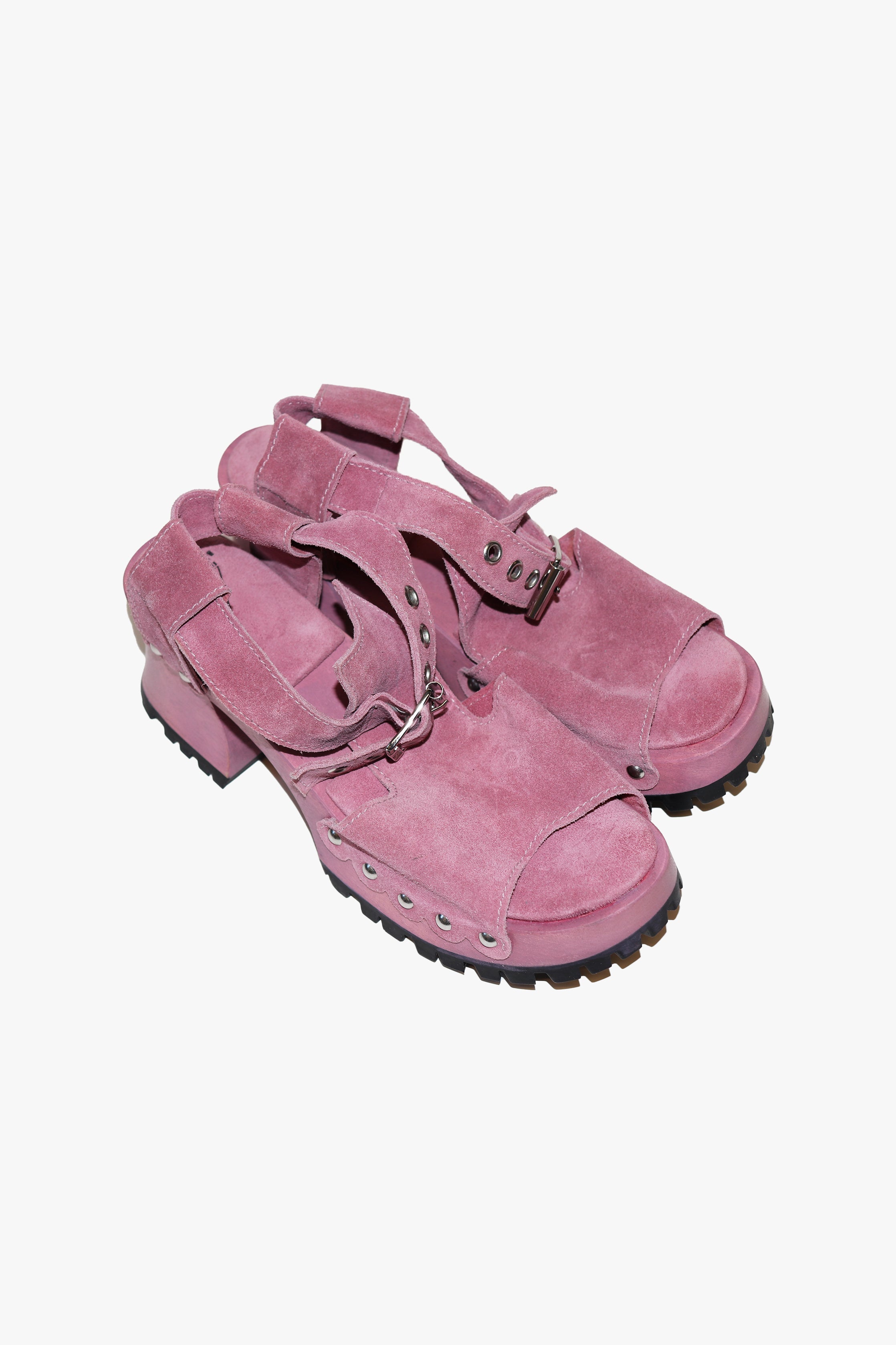 John Fluevog x Anna Sui Clog Sandals - Mauve (Sample) - Anna Sui US