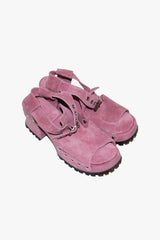 John Fluevog x Anna Sui Clog Sandals - Mauve (Sample) - Anna Sui US