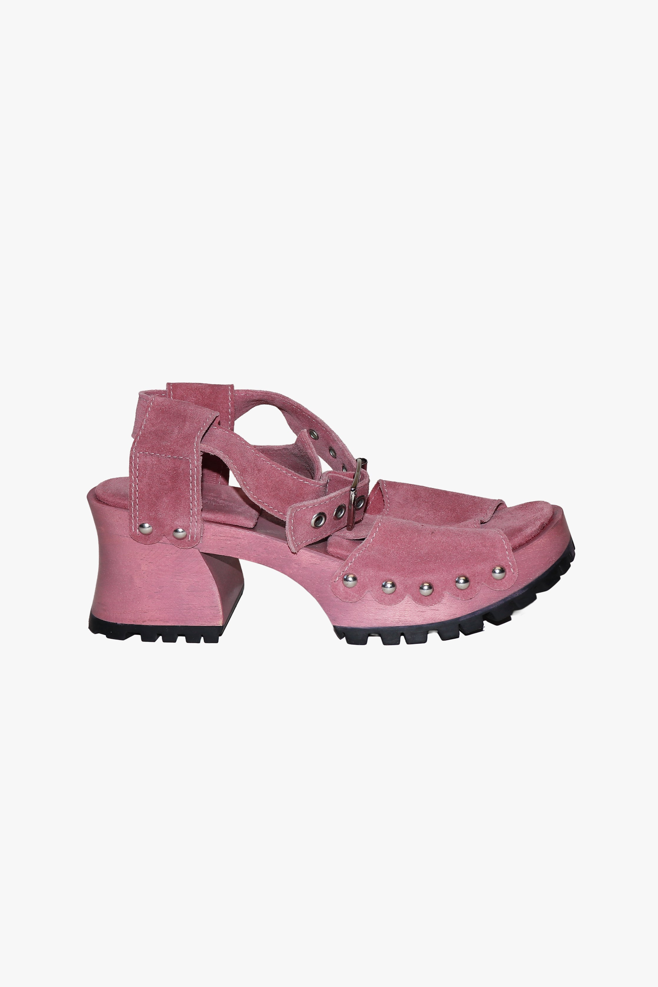 John Fluevog x Anna Sui Clog Sandals - Mauve (Sample) - Anna Sui US
