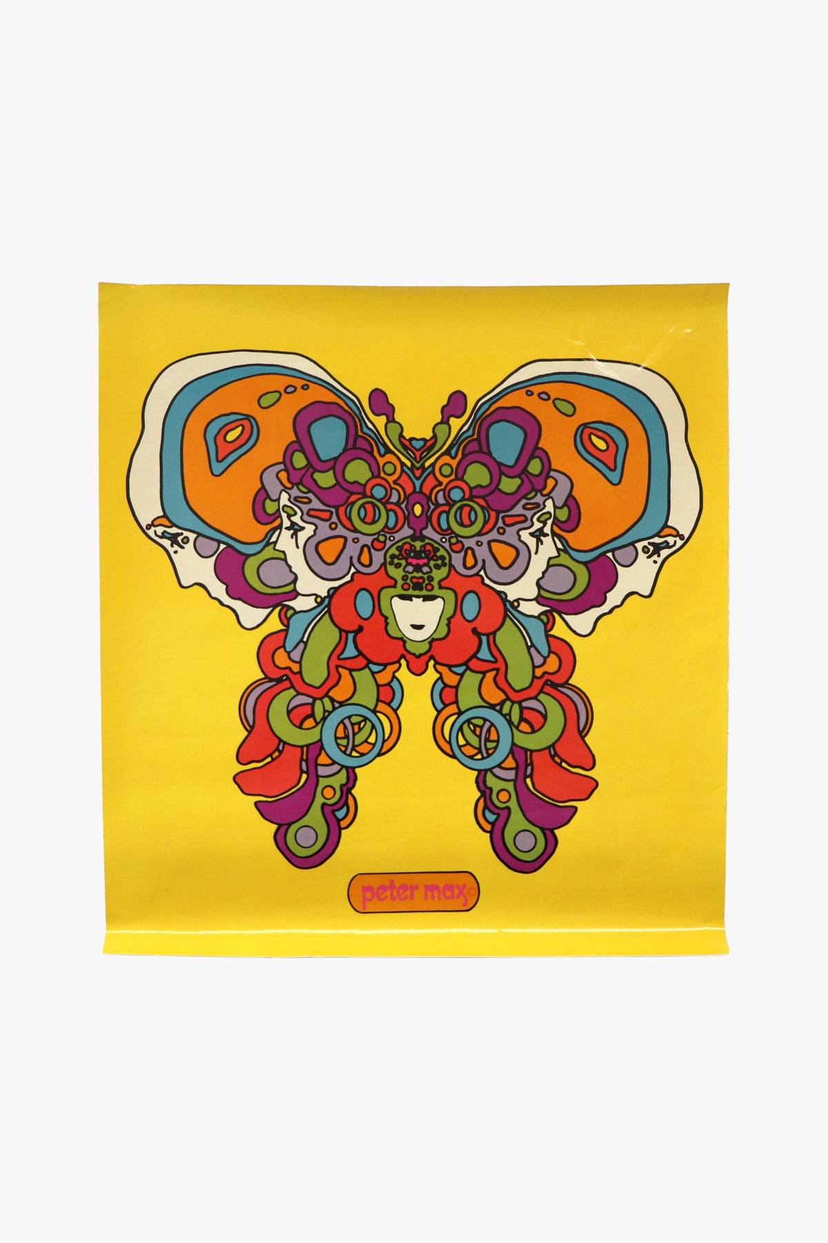 Vintage Peter Max 1969 Original 5 Women Butterfly Poster - Anna Sui Outlet