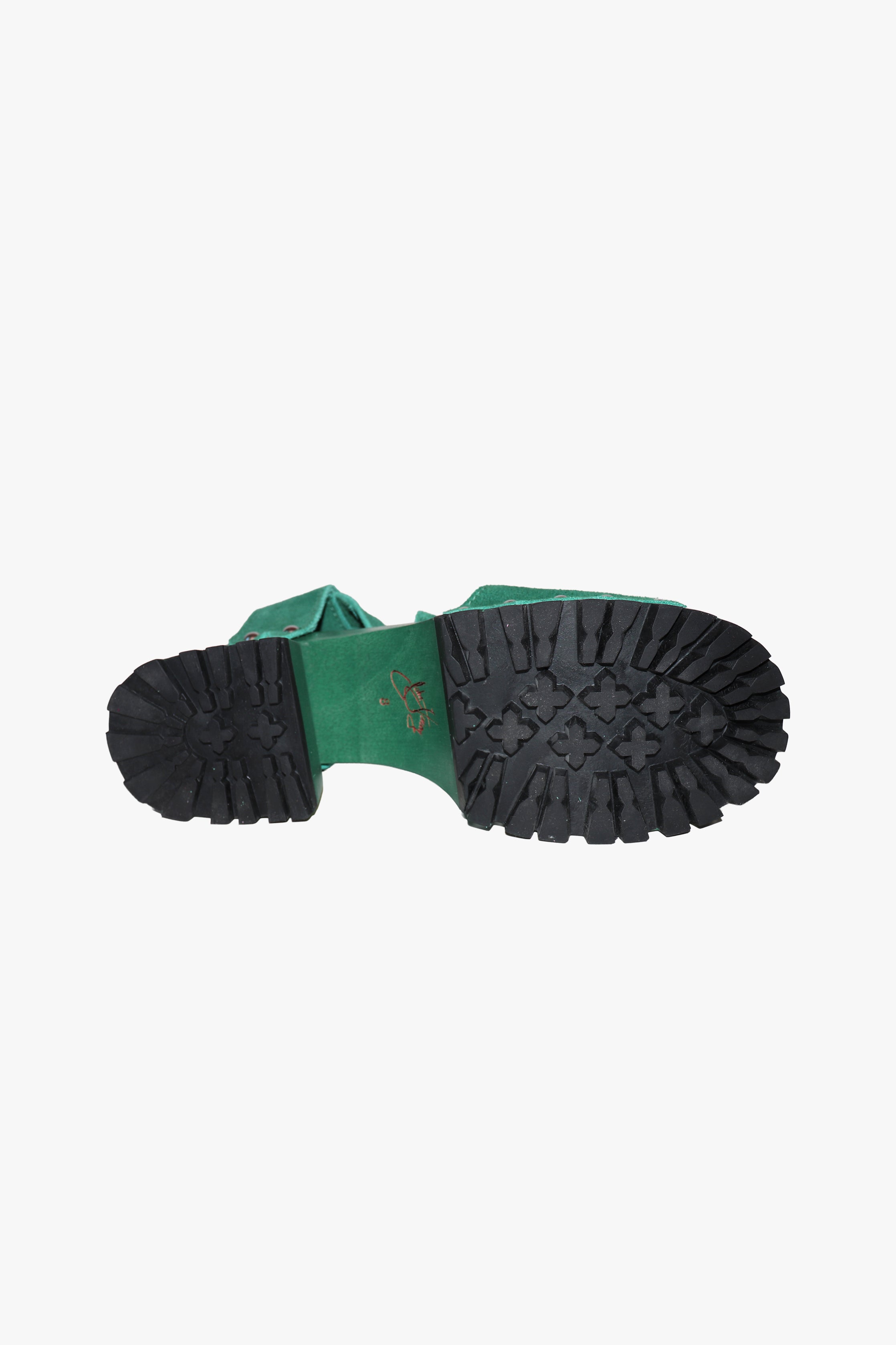 John Fluevog x Anna Sui Clog Sandals - Green (Sample) - Anna Sui Outlet