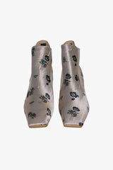 John Fluevog x Anna Sui Brocade Boots- Indigo (Sample) - Anna Sui Online