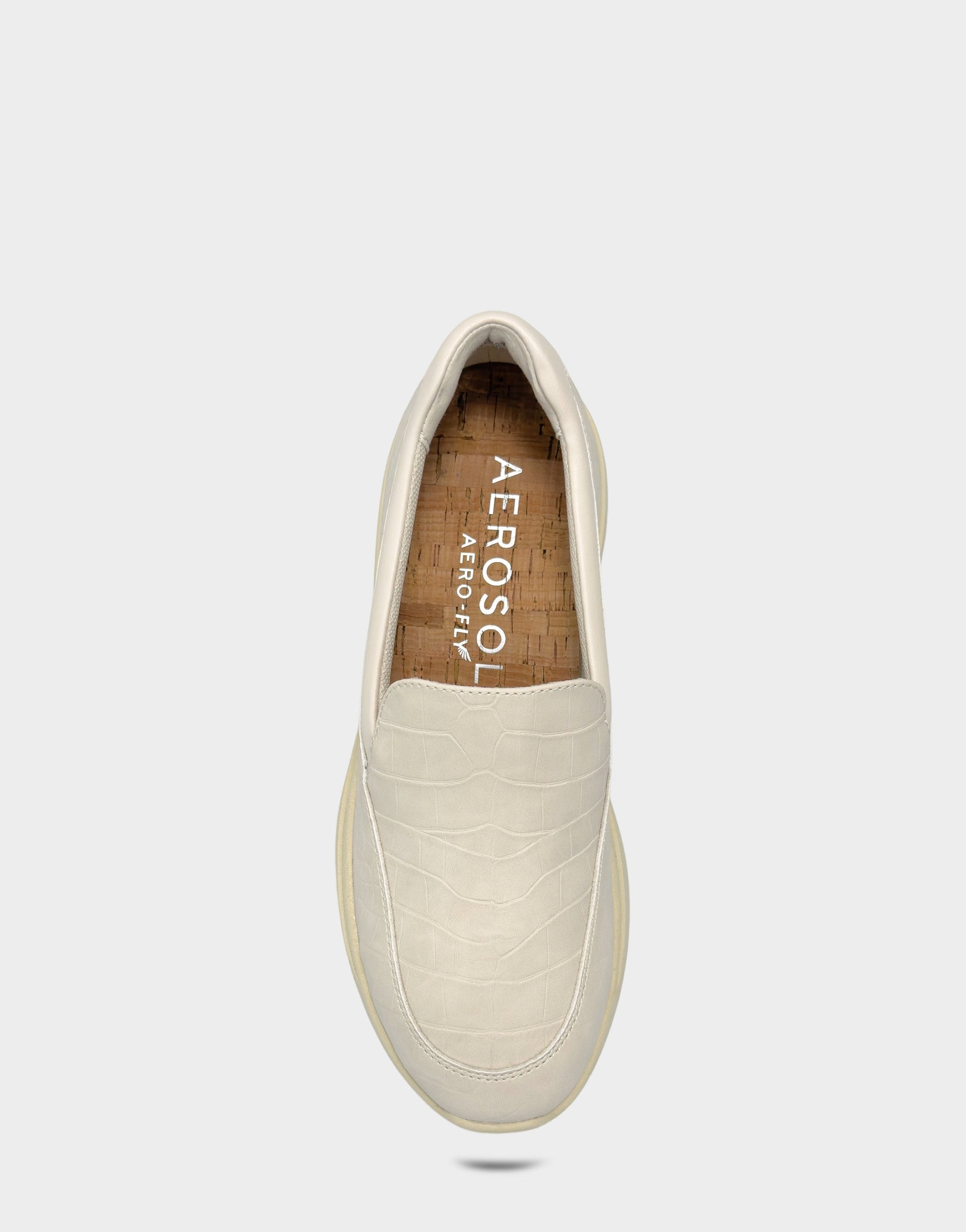 Aerosoles Casual Loafer in Cream Croc