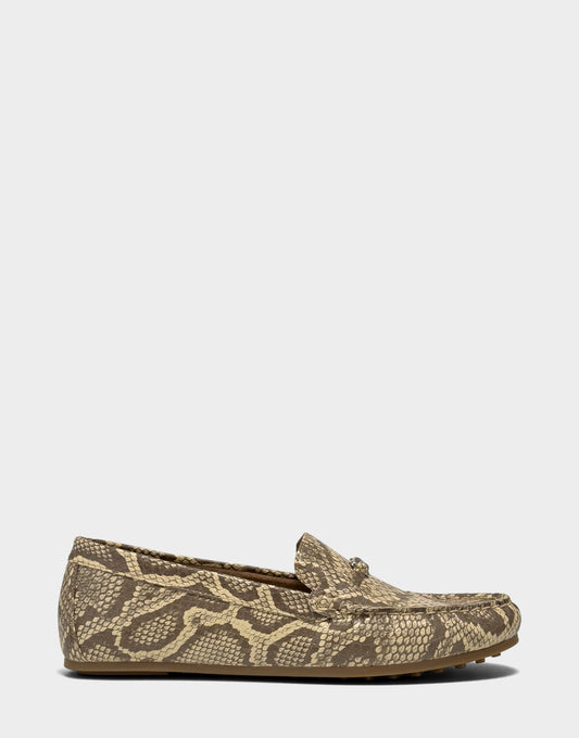 Aerosoles Casual Loafer in Yellow Snake Print