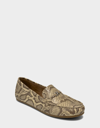 Aerosoles Casual Loafer in Yellow Snake Print