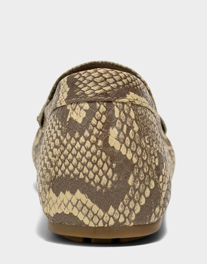 Aerosoles Casual Loafer in Yellow Snake Print