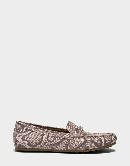 Aerosoles Casual Loafer in Pink Snake Print