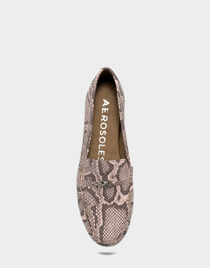 Aerosoles Casual Loafer in Pink Snake Print