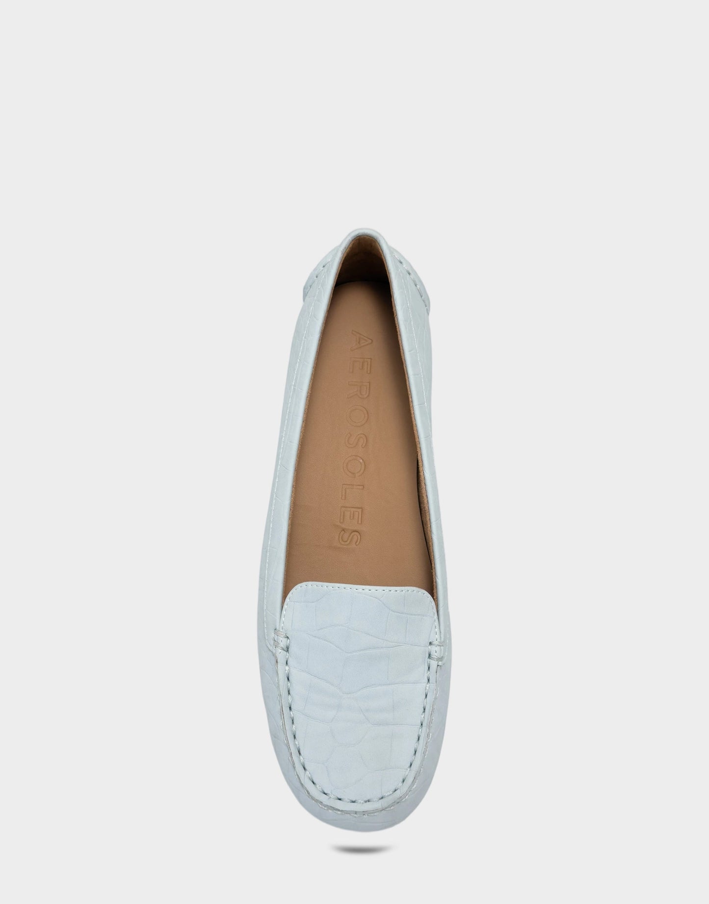Aerosoles Casual Loafer in Pale Blue Croc
