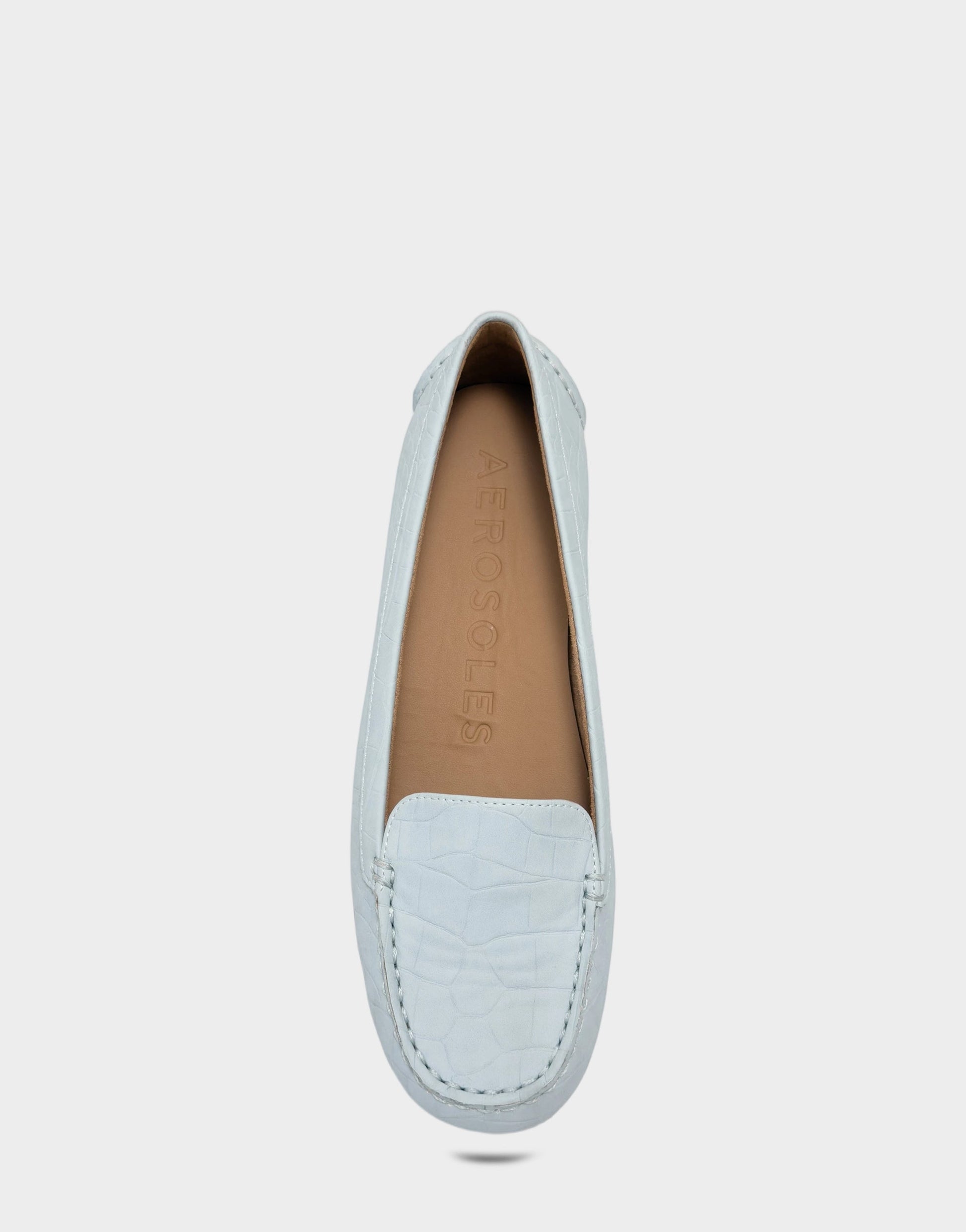 Aerosoles Casual Loafer in Pale Blue Croc