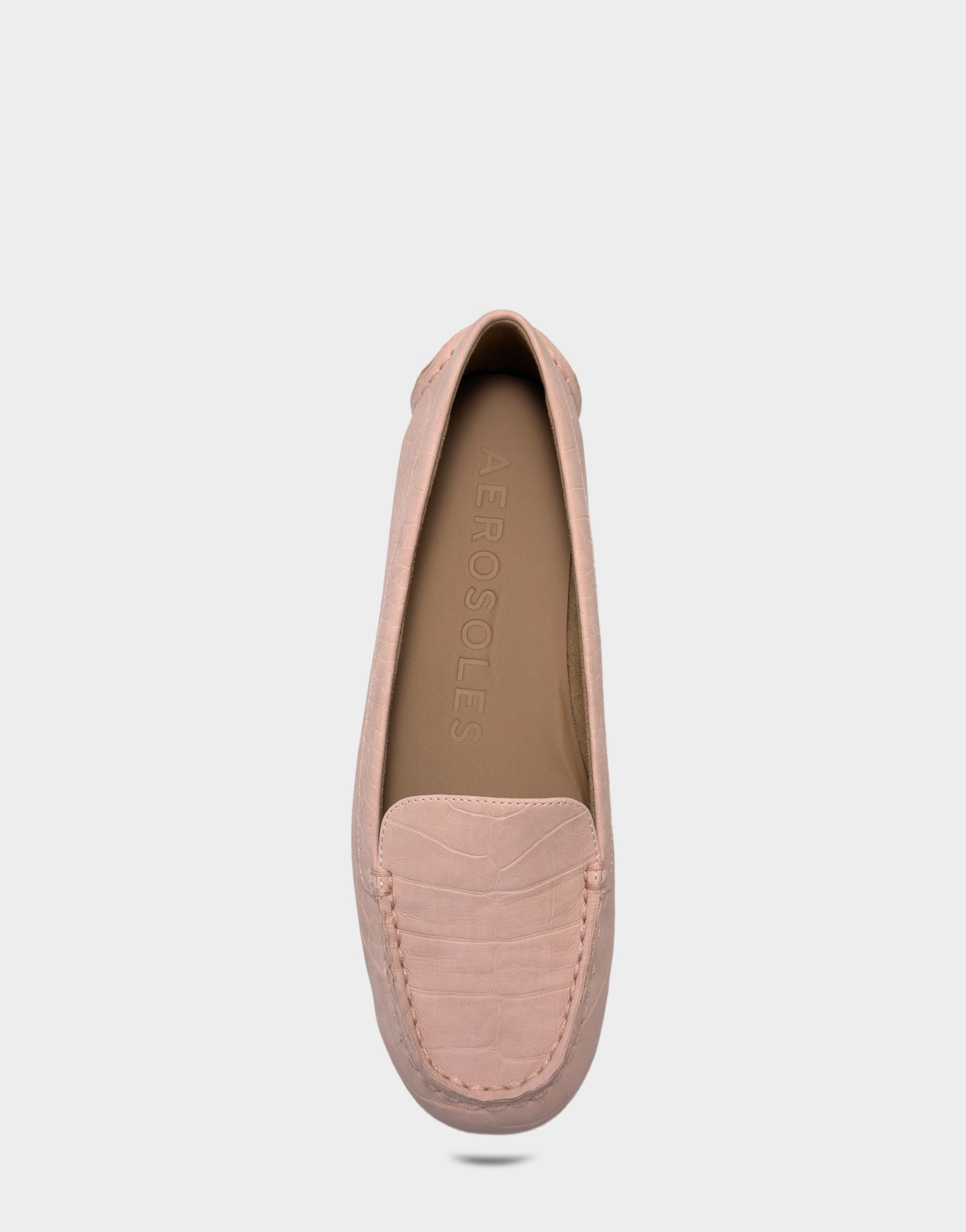 Aerosoles Casual Loafer in Pale Pink Croc