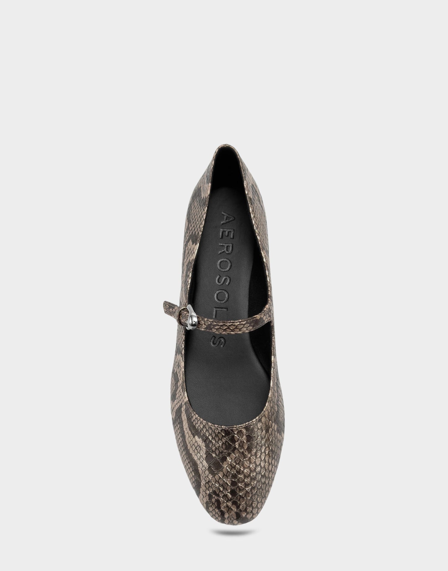Aerosoles Flat In Champagne Snake Print