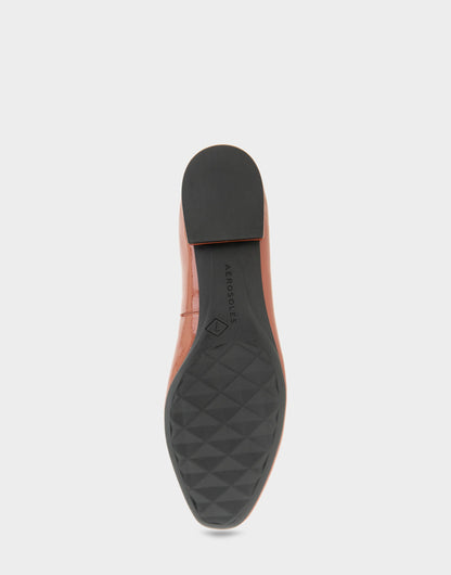 Aerosoles Ballet Flat In Brown Patent