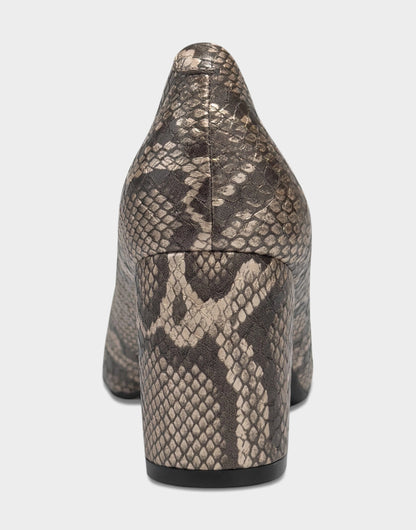 Aerosoles Mid Heel Pump in Champagne Snake Print
