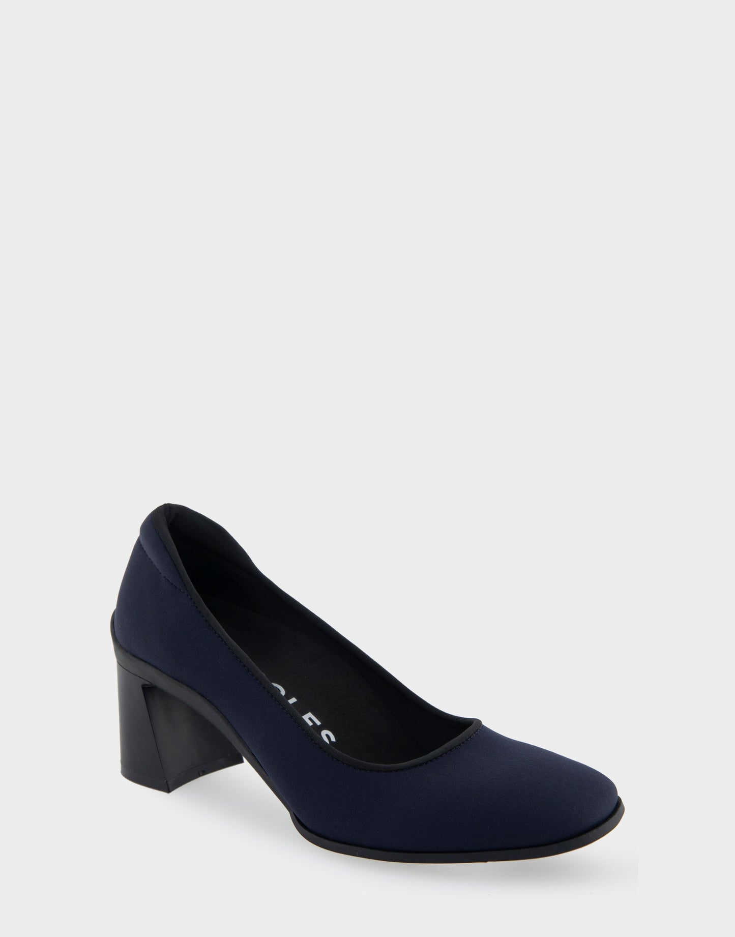 Aerosoles Mid Heel Pump in Navy Stretch