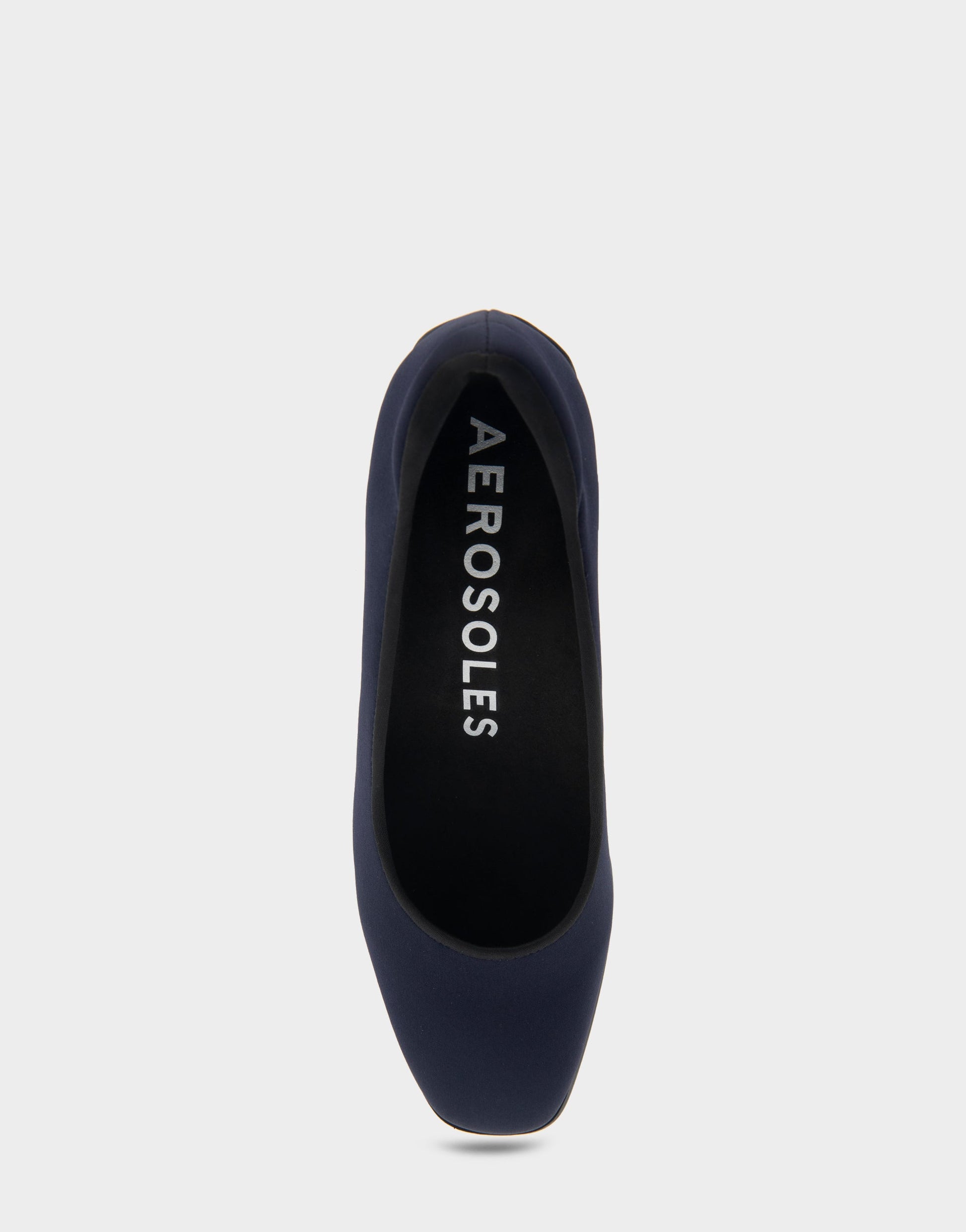 Aerosoles Mid Heel Pump in Navy Stretch