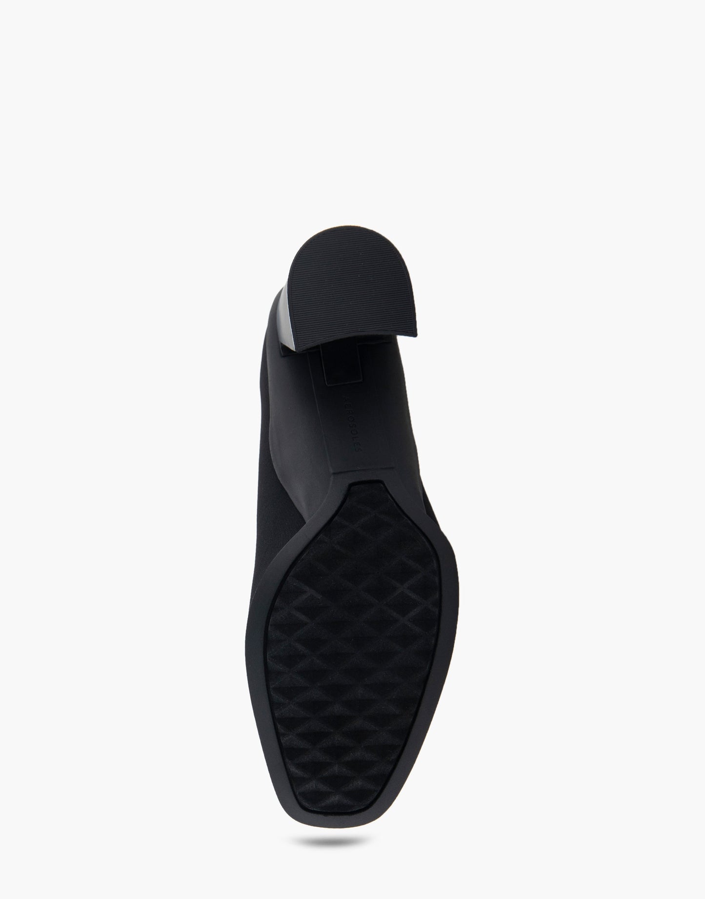 Aerosoles Mid Heel Pump in Black Stretch Fabric Stretch Fabric