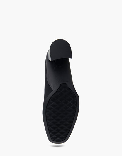 Aerosoles Mid Heel Pump in Black Stretch Fabric Stretch Fabric
