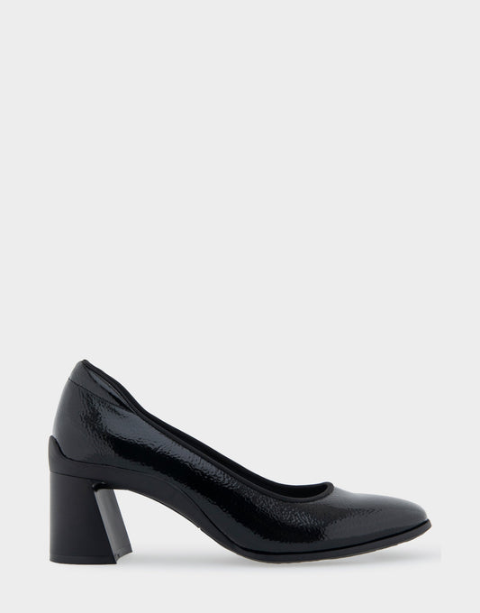 Aerosoles Mid Heel Pump in Black Patent