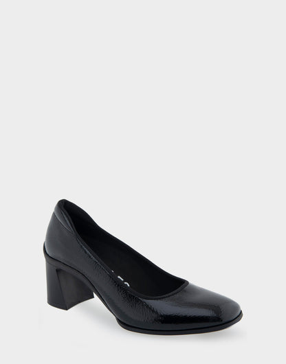 Aerosoles Mid Heel Pump in Black Patent