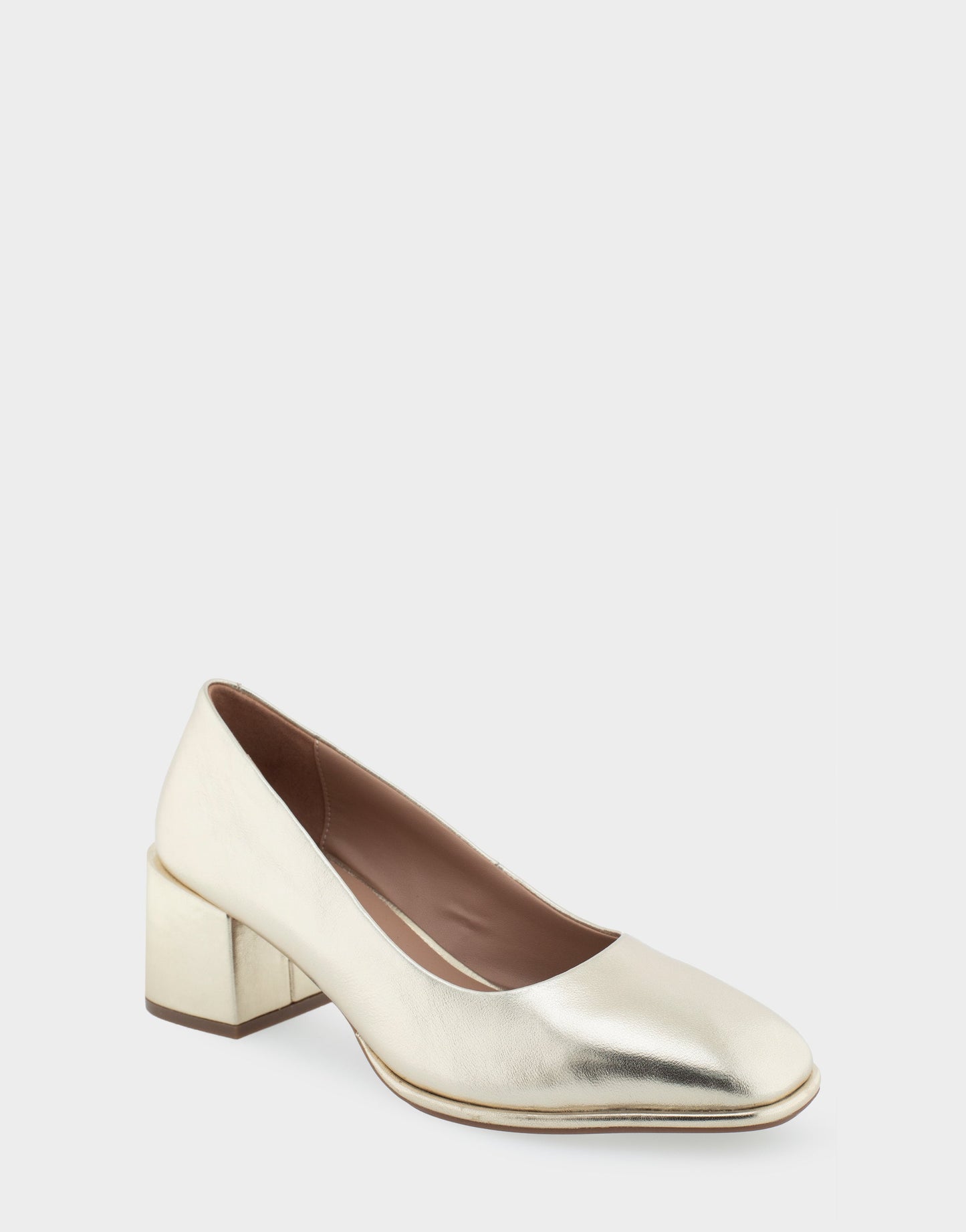 Aerosoles Mid Heel Pump in Gold