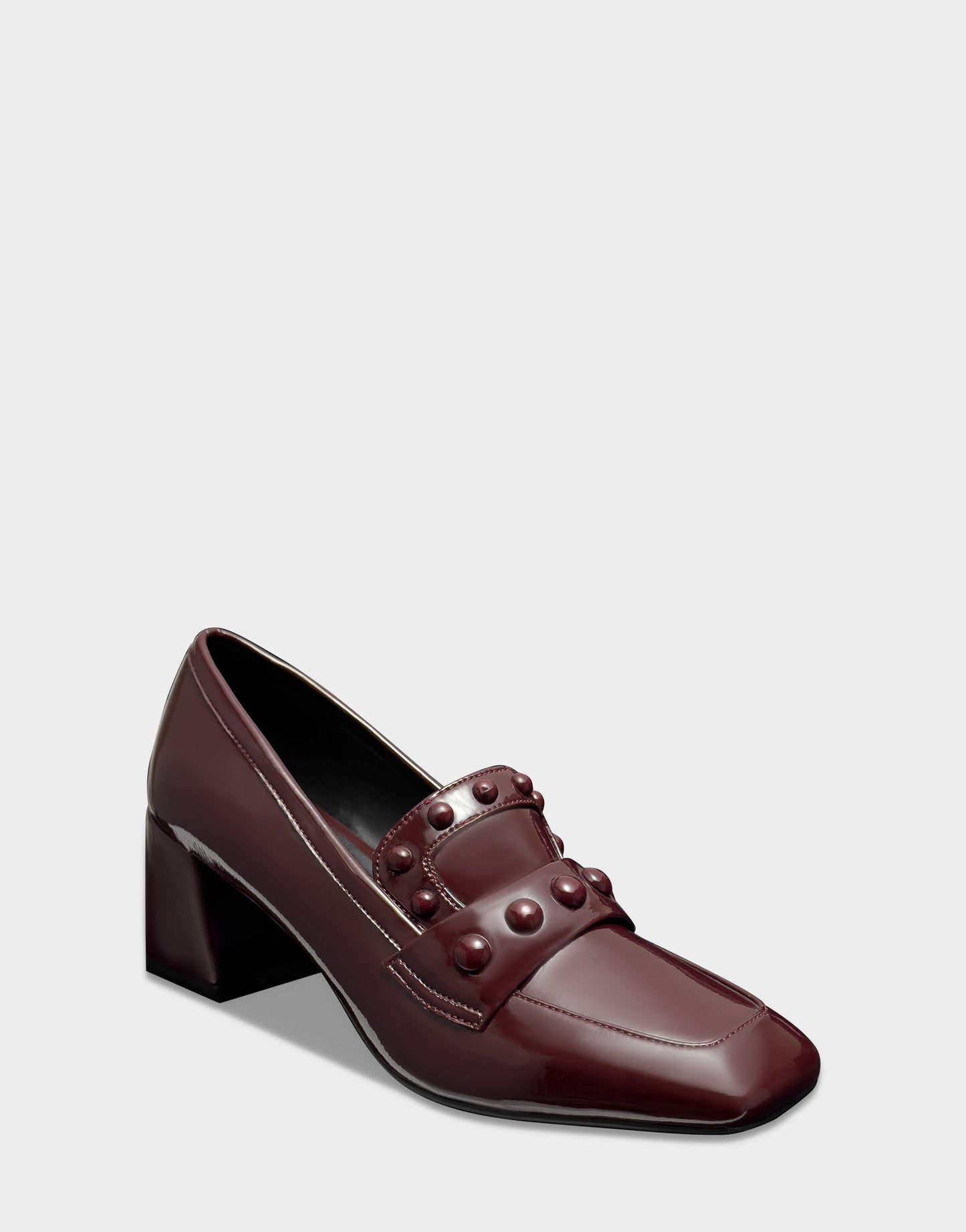 Aerosoles Heeled Loafer In Burgundy Patent