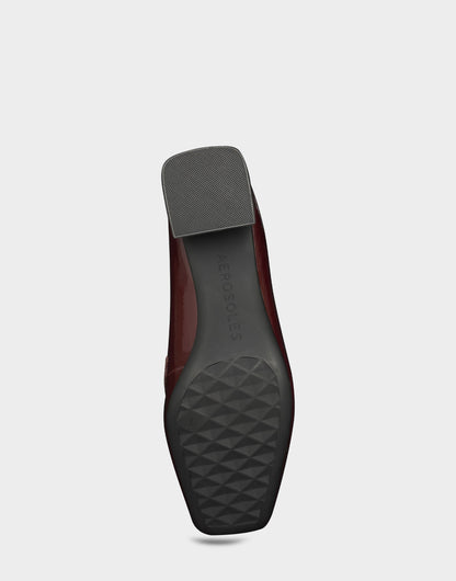 Aerosoles Heeled Loafer In Burgundy Patent