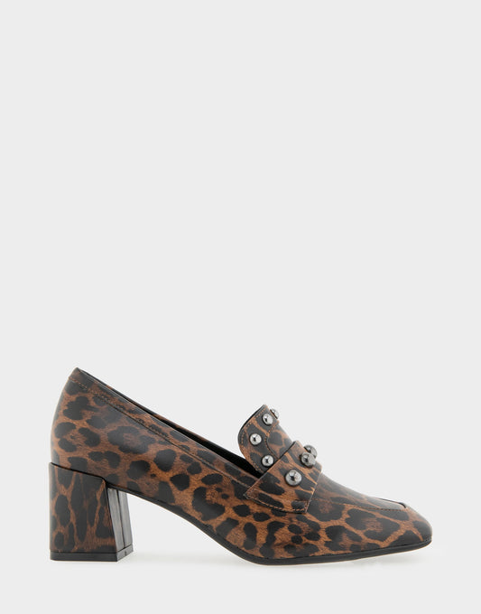 Aerosoles Heeled Loafer In Leopard