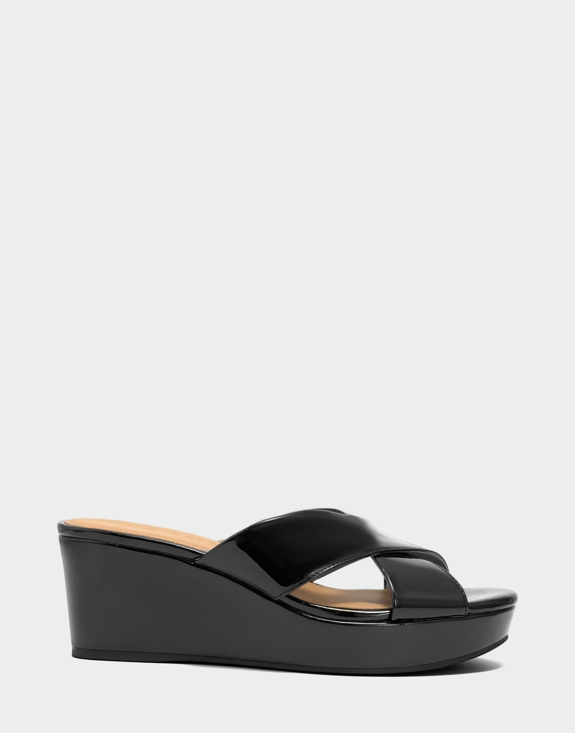 Aerosoles Wedge Sandal in Black Patent