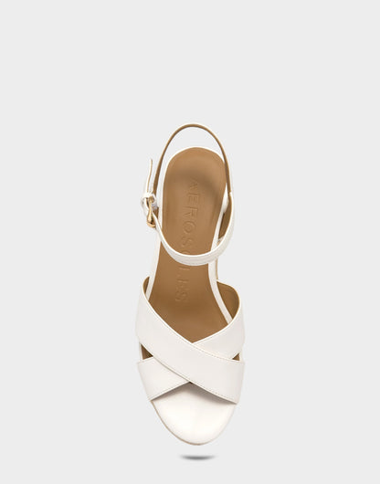 Aerosoles Wedge Sandal in White