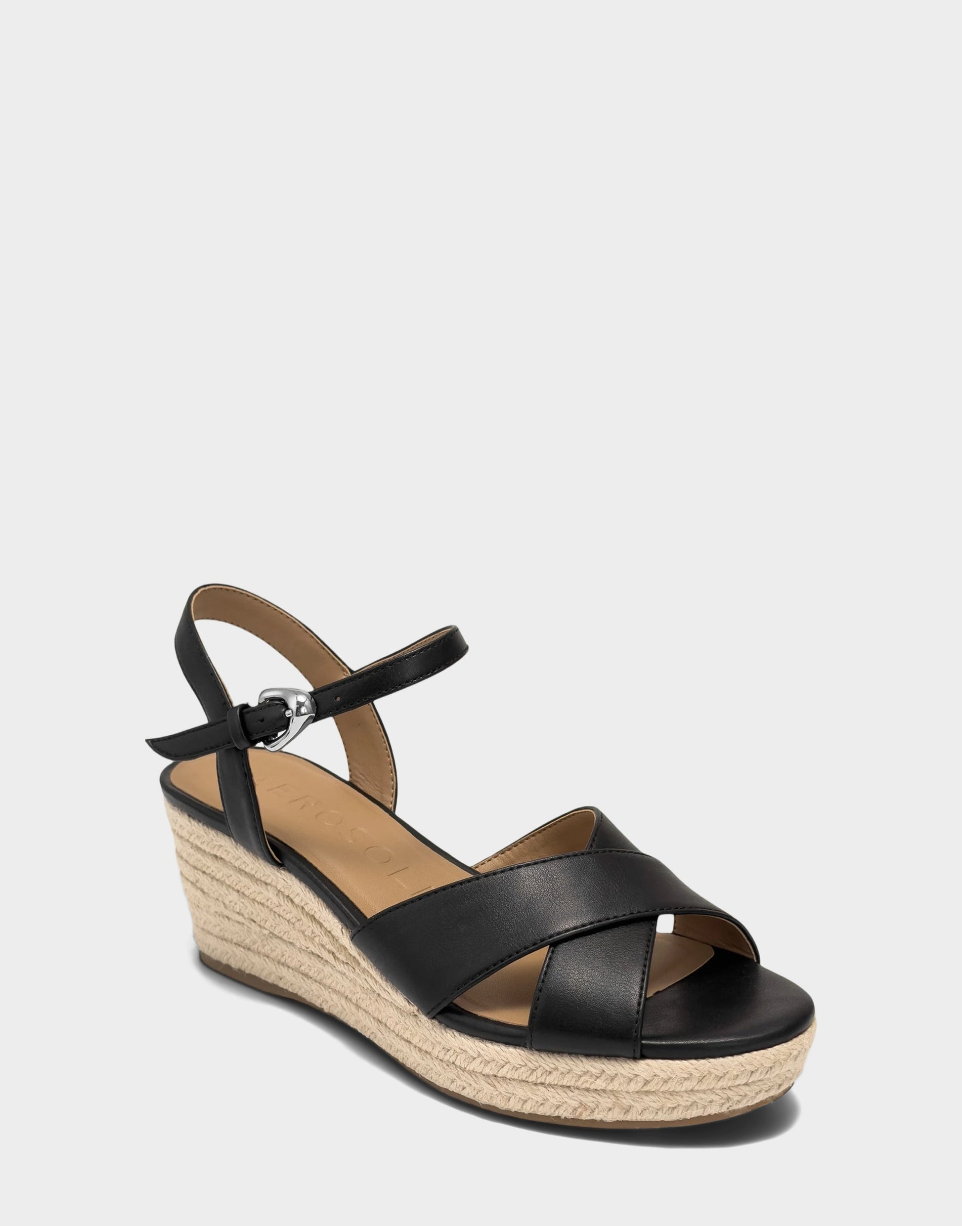 Aerosoles Wedge Sandal in Black