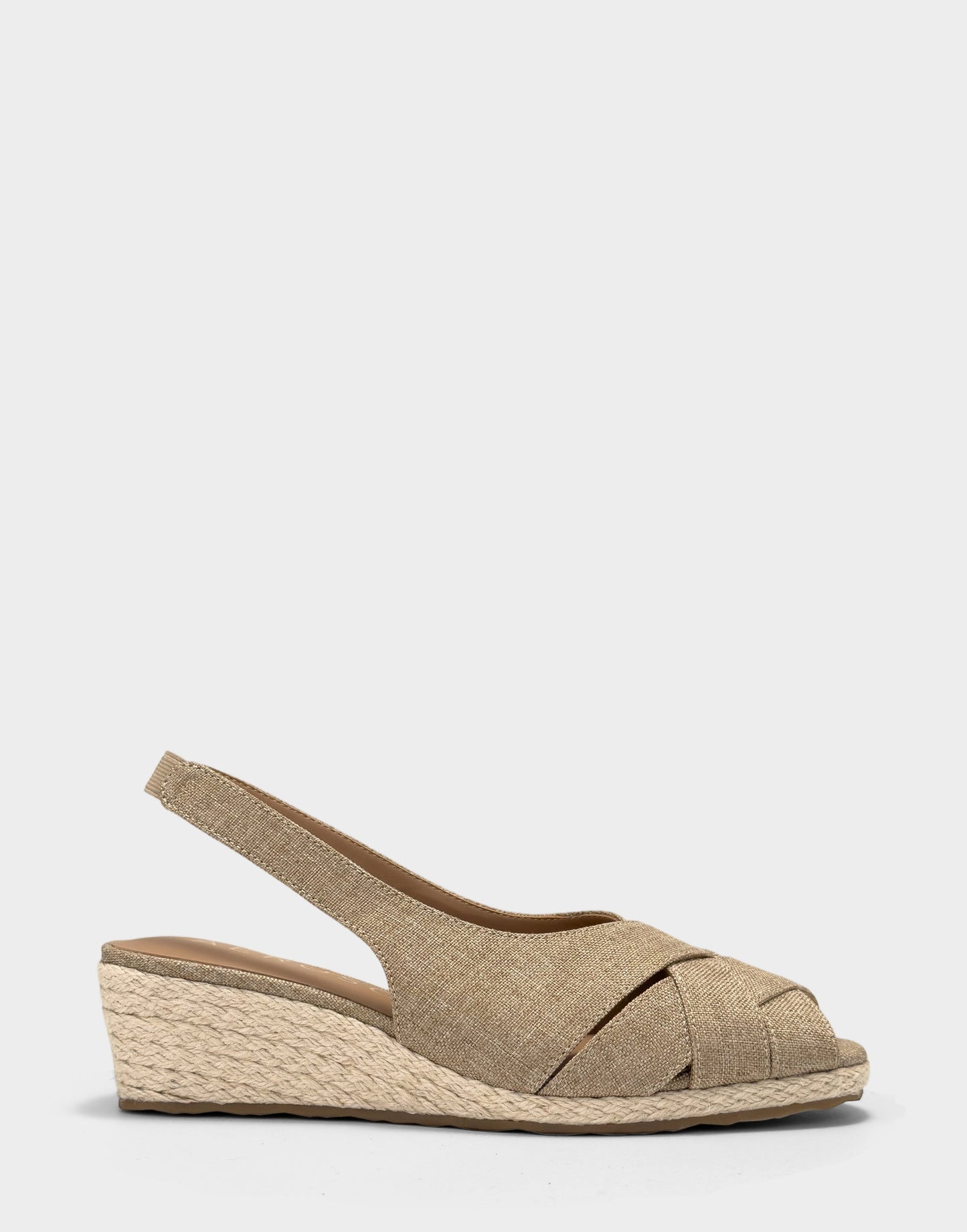 Aerosoles Lace Up Espadrille Wedge in Dark Linen