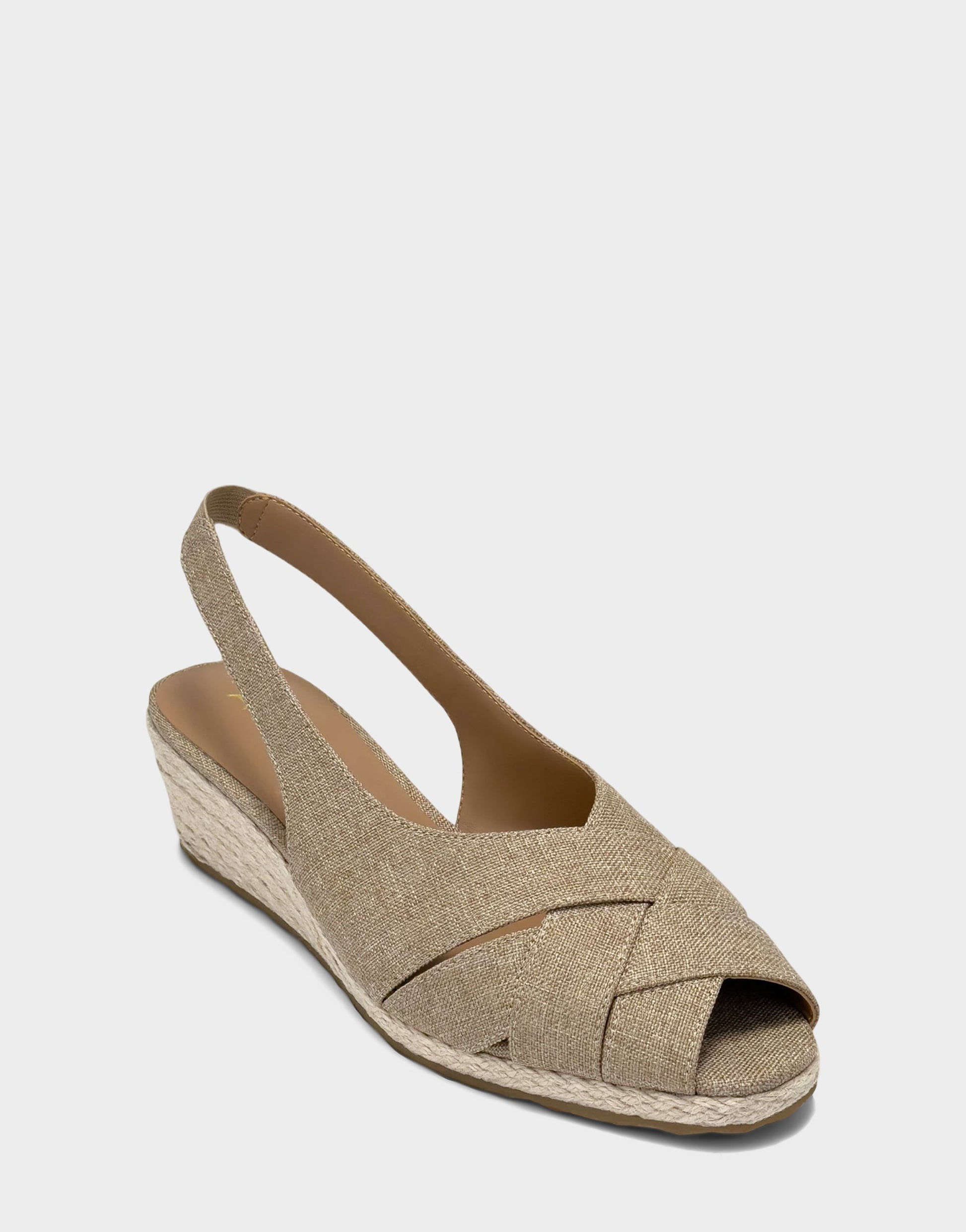 Aerosoles Lace Up Espadrille Wedge in Dark Linen