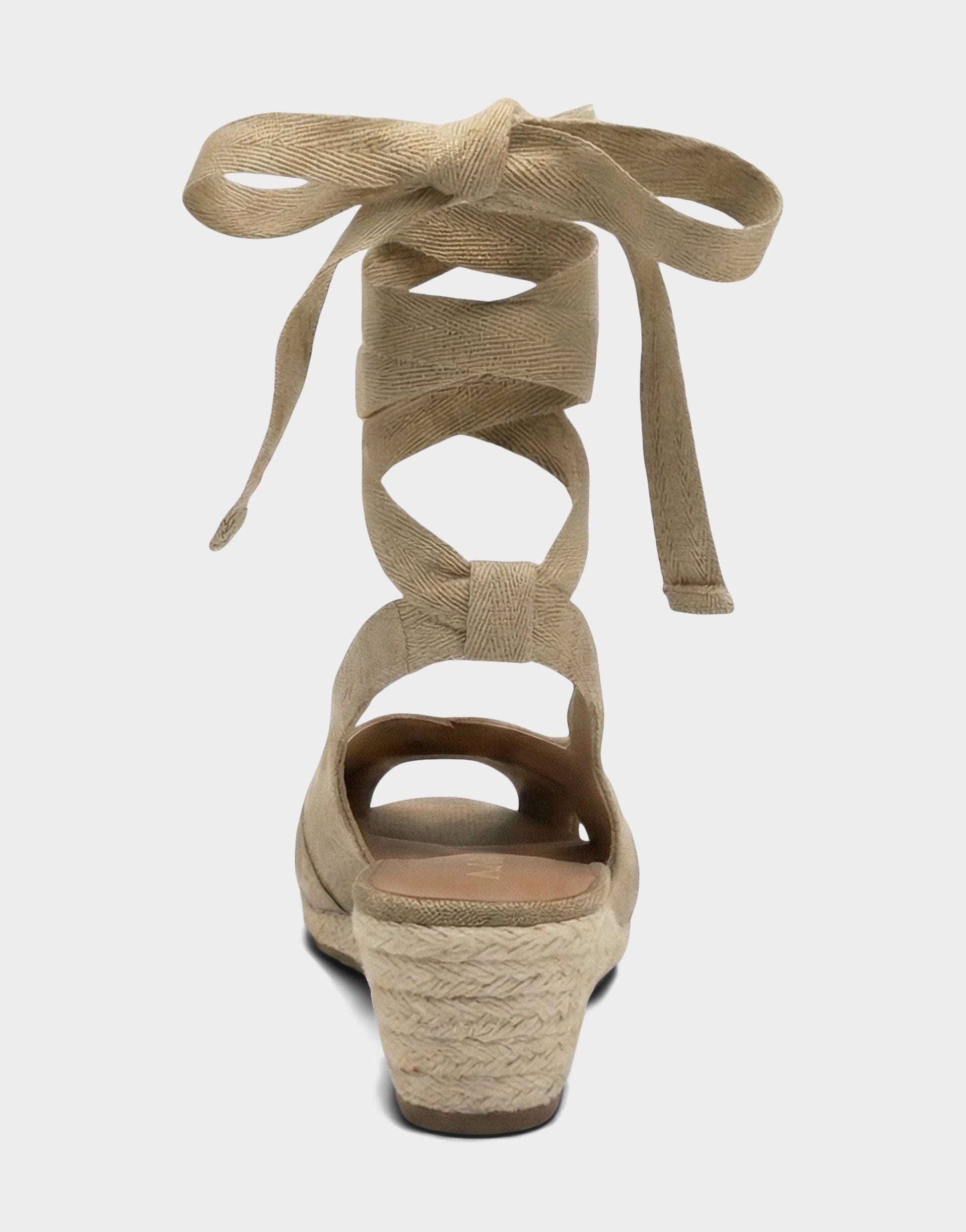 Aerosoles Lace Up Espadrille Wedge in Dark Linen