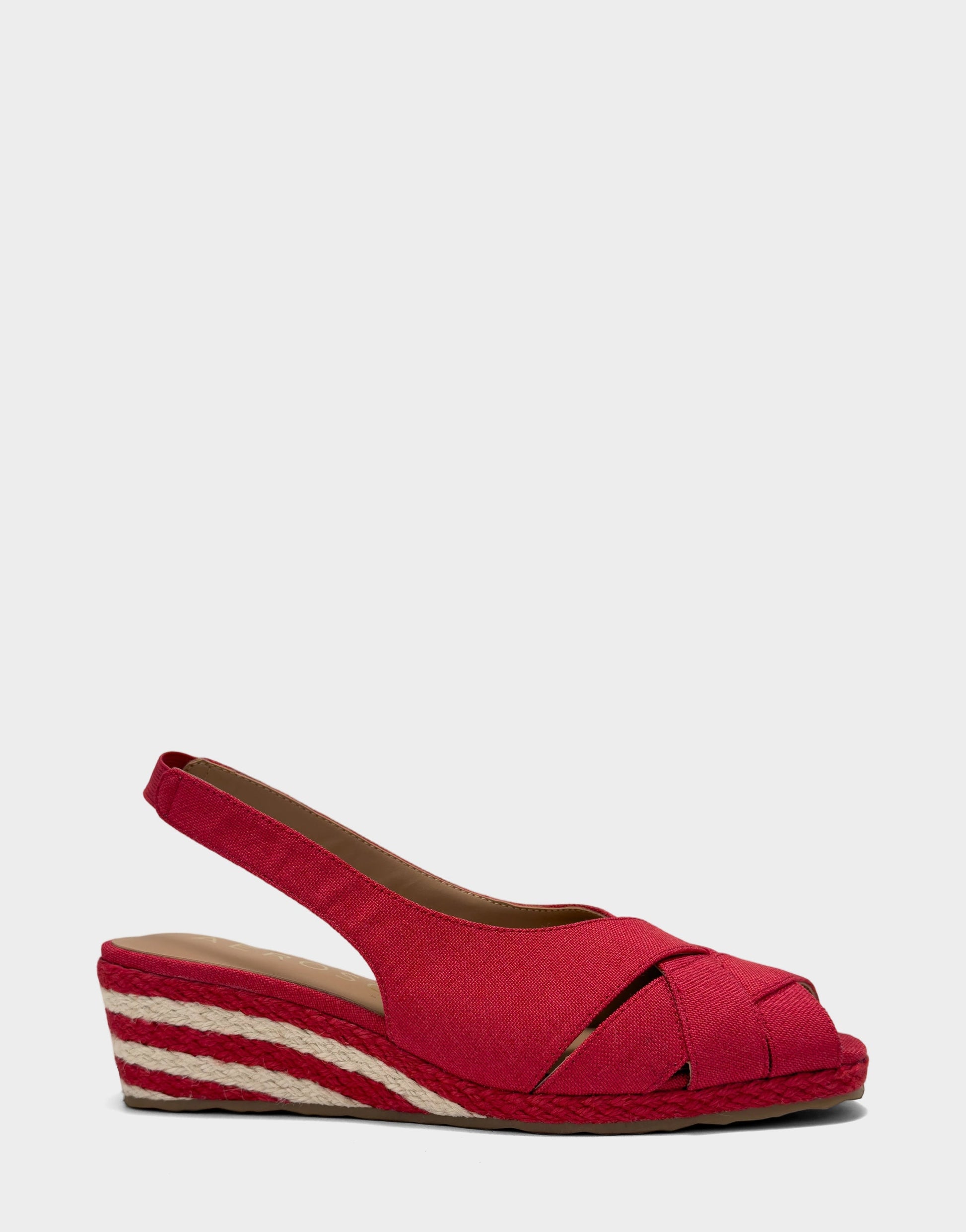 Aerosoles Lace Up Espadrille Wedge in Red