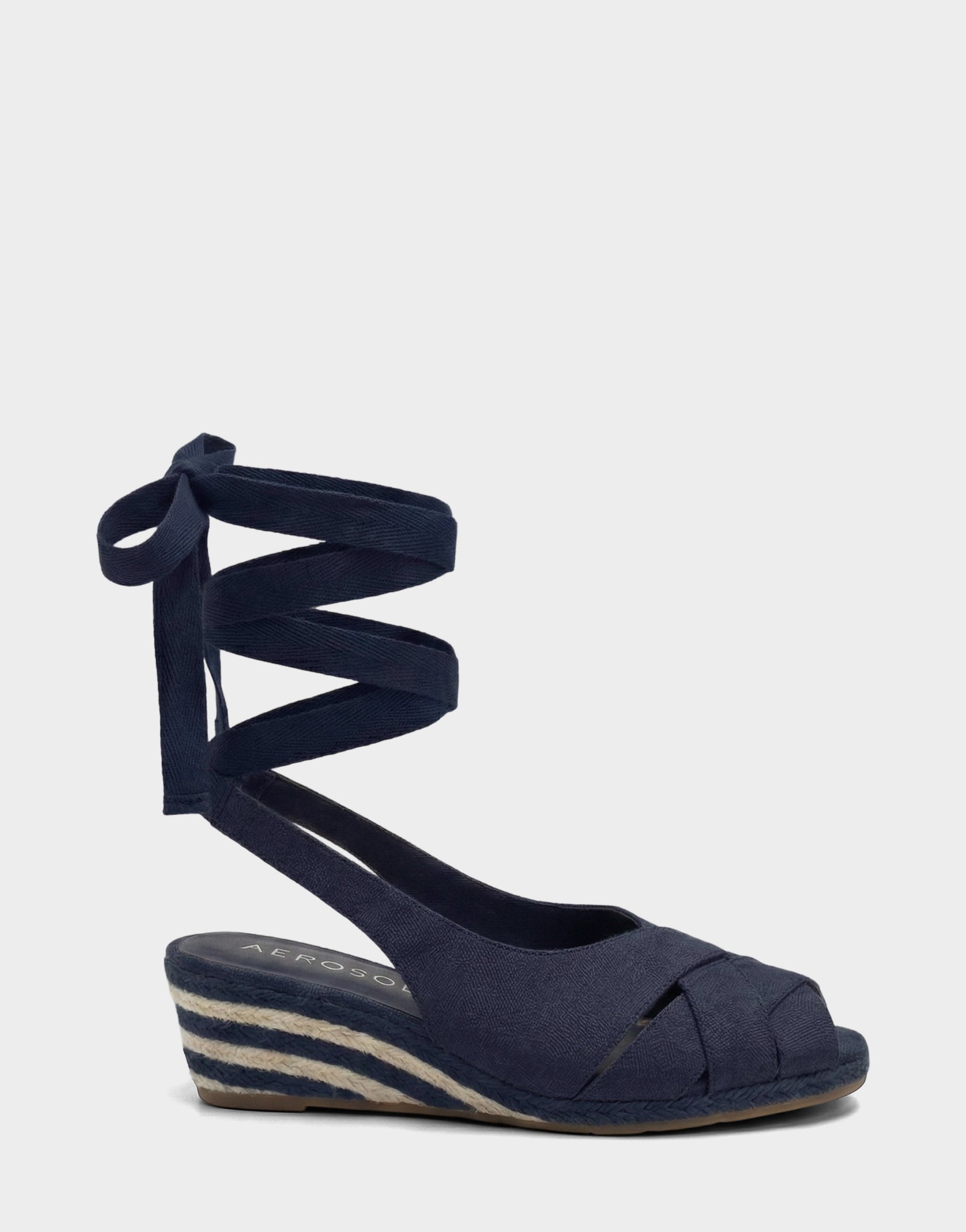 Aerosoles Lace Up Espadrille Wedge in Blue