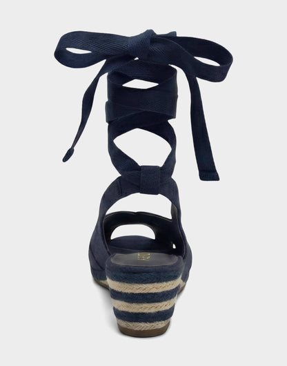 Aerosoles Lace Up Espadrille Wedge in Blue
